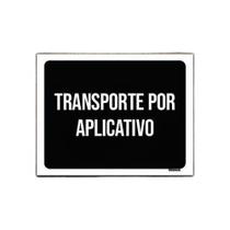 Placa Sinalização - Transporte Por Aplicativo Ml3820 18X23