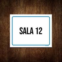 Placa Sinalização ul Sala 12 18X23