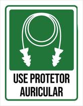 Placa Sinalização Use Protetor Auricular 27X35
