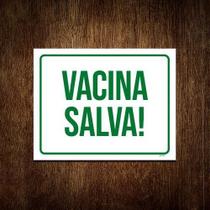 Placa Sinalização Vacina Salva 18X23Cm 5Un