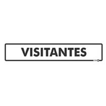 Placa Sinalização Visitante 6,5x30cm