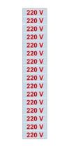 Placa sinalizacao voltagem 1,5 x 4 com 16 unidades - 220v