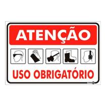 Placa Sinalizadora 200x 300mm EPI USO OBRIGATORIO PS487 ENCARTALE