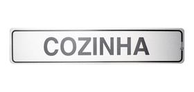Placa Sinalizadora Alumínio Adesivo - Cozinha