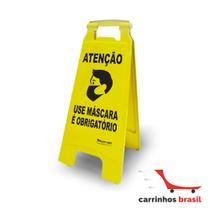 Placa sinalizadora Compact USE MÁSCARA 56 X 30 cm