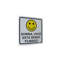 Placa Sinalizadora De Aviso Sorria Você Está Sendo Filmado