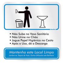 Placa sinalizadora educativa para Procedimento ao usar o Sanitário Masculino - 120AJ Placa sinalizadora educativa para Procedimento ao usar o Sanitário Masculino - 120AJ