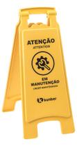 Placa Sinalizadora Em Manutenção Amarela Kunber Placa Sinalizadora Em Manutenção Amarela Kunber