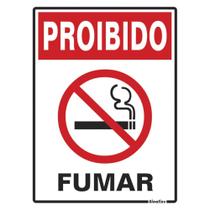 Placa sinalizadora em poliestireno Proibido Fumar - 220AB