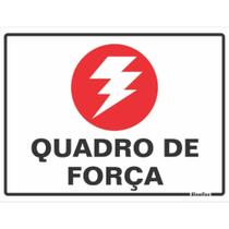 Placa sinalizadora em poliestireno Quadro de Força - 220AK Placa sinalizadora em poliestireno Quadro de Força - 220AK