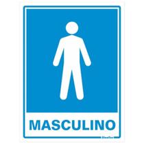 Placa sinalizadora em poliestireno Sanitário Masculino - 220AD Placa sinalizadora em poliestireno Sanitário Masculino - 220AD