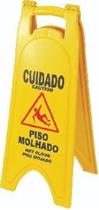 Placa Sinalizadora Para Limpeza-Manutenção Dobrável Amarela