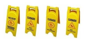Placa Sinalizadora Piso Molhado, Manutenção, Nao Entre,