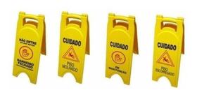 Placa Sinalizadora Piso Molhado, Manutenção, Nao Entre,
