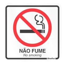 Placa sinalizadora "Proibido fumar" 15 x 15 cm - Sinalize