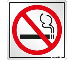 Placa Sinalizadora Proibido Fumar Autoadesiva 15x15cm Bemfixa
