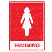 Placa sinalizadora "Sanitário Feminio" 15 x 20cm - Sinalize