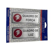 Placa Sinalize Aluminio Quadro De Força/luz 15x6cm