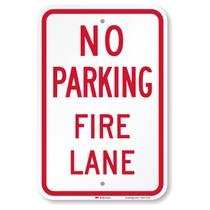 Placa SmartSign Sem Estacionamento Fire Lane 45x30cm em alumínio Placa SmartSign Sem Estacionamento Fire Lane 45x30cm em alumínio