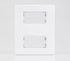 Placa sobrepor 2 mod sep Sleek Branco Brilho 75 Margirius