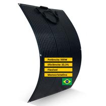 Placa Solar Flexível 100w Monocristalino Inmetro Nacional Inohouse