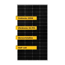 Placa Solar Modulo Painel 220w Monocristalino Fotovoltaico Half-cell