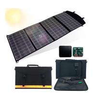 Placa Solar Portatil 4 Placas Retrateis Maleta - Luatek