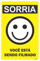 Placa Sorria Você Está Sendo Filmado 20X30Cm