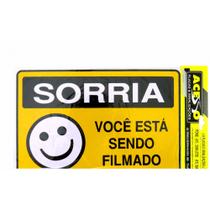 Placa Sorria Você Está Sendo Filmado Placa Sorria Você Está Sendo Filmado