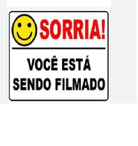 Placa Sorria Voce Esta Sendo Filmado Metal Placa Sorria Voce Esta Sendo Filmado Metal