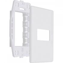 Placa Steck Linha Stella Branca 4X2 - 1 Modulo Horizontal Com Suporte 69270