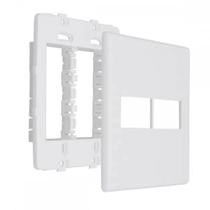 Placa Steck Linha Stella Branca 4X4 - 2 Modulos + 2 Modulos Horizontais Com Suporte 9974 Placa Steck Linha Stella Branca 4X4 - 2 Modulos + 2 Modulos Horizontais Com Suporte 9974