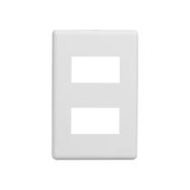 Placa stella steck 4x2 2 modulos separado c/suporte branco Placa stella steck 4x2 2 modulos separado c/suporte branco