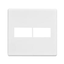 Placa stella steck 4x4 1+1 modulo horiz.c/suporte branco