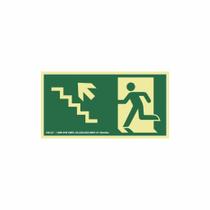 Placa Subida De Escadas A Esquerda 15 X 30 - Sinalize