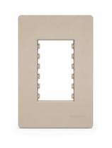 Placa+Suporte 4x2 3 Postos Infiniti Plus Duna MarGirius Cor:Duna Placa+Suporte 4x2 3 Postos Infiniti Plus Duna MarGirius Cor:Duna
