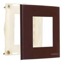 Placa + Suporte Margirius Sleek Móvel 80x80mm Marrom Placa + Suporte Margirius Sleek Móvel 80x80mm Marrom