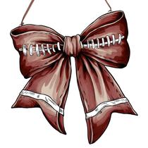 Placa suspensa RattanView Bow Wooden Fall Football 30x29cm Placa suspensa RattanView Bow Wooden Fall Football 30x29cm