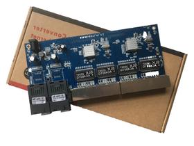 Placa Switch Metro Poe Reverso 8 Rj45 + 2 Gbic 20km 10/100/1000