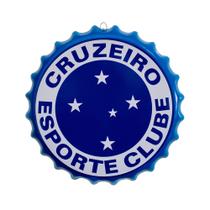 Placa Time Cruzeiro Tampa De Garrafa Decorativa 27 Cm Churrasco