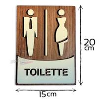 Placa toilet identificação de banheiros WC toilette mdf 3mm