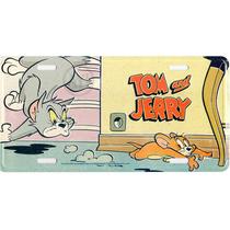 Placa Tom & Jerry - Looney Tunes em Metal com Relevo