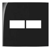 Placa Tomada 4x4 2 Postos Horizontal Ebony Sleek