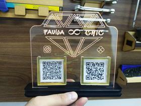 Placa Totem QR-CODE com LED Logo Placa Totem QR-CODE com LED Logo