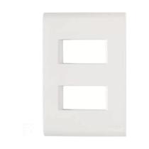 Placa Tramontina 2x4 Liz Branca C/ 2 Postos Afastados Horizontal
