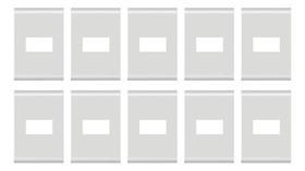 Placa Tramontina 4x2 1 Módulo Horizontal Liz - Kit 10un. Placa Tramontina 4x2 1 Módulo Horizontal Liz - Kit 10un.