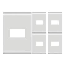 Placa Tramontina 4x2 1 Módulo Horizontal Liz - Kit 5 un Placa Tramontina 4x2 1 Módulo Horizontal Liz - Kit 5 un