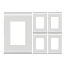 Placa Tramontina 4x2 3 Módulos c/ Suporte Liz - Kit 5 un