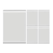 Placa Tramontina 4x2 Cega c/ Suporte Liz - Kit 5 un Placa Tramontina 4x2 Cega c/ Suporte Liz - Kit 5 un