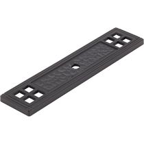 Placa traseira Cabinet Knob Stone Harbor Hardware em preto fosco 11x2,5 cm
